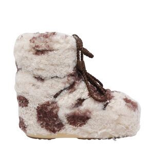 Moon Boot Women Icon Low Curly Booties With Cow Print